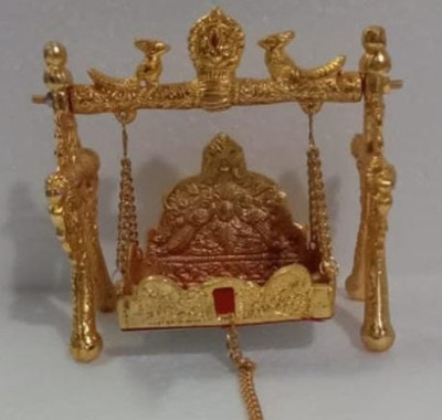 Satvik Decorative Showpiece  -  7 cm(Metal, Gold)
