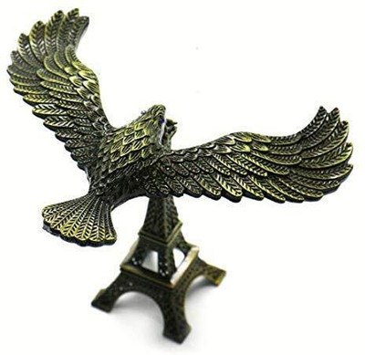 APEROL DESIGN Self Balancing Eagle Eiffel Tower Decor Toy - Antique Gold Table top Statue Decorative Showpiece  -  10 cm(Iron, Gold)