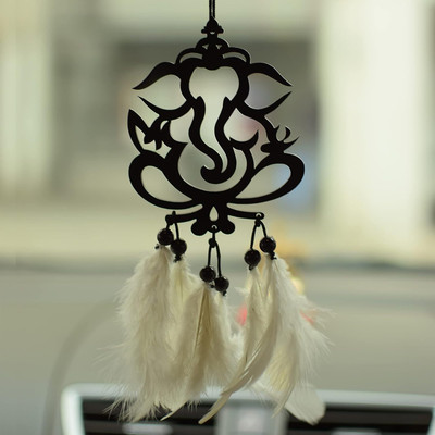 MJKD Shree Ganesh Dream Catcher Car Hanging Car Hanging Ornament(Pack of 1)