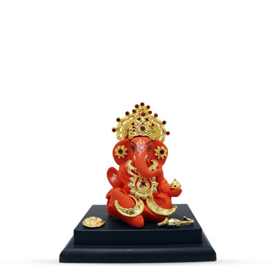 ghanshyam murati bhandar Ganesh 03 Decorative Showpiece  -  11 cm(Resin, Red)
