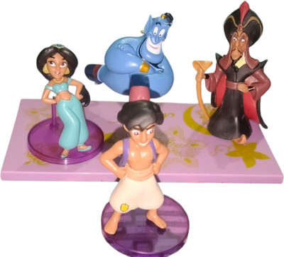 One Point Collections Aladdin Collectible Action Figures Set, Character Toys with Display Base Decorative Showpiece  -  13 cm(Plastic, Multicolor)