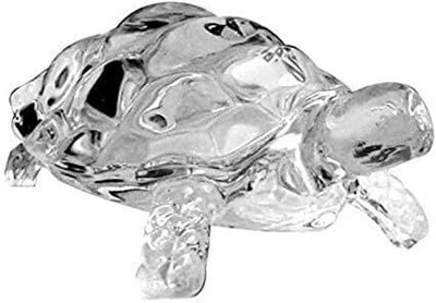 ANI DIVINE Crystal Turtle Tortoise, Good Luck Best Gift for Career & Luck Decorative Showpiece  -  5 cm(Glass, White)