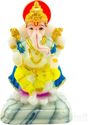 DArtCraft DArtCraft Resin Lord Ganesh Idol,Marble Dust Ganesh Murti for Home Décor(1 Item) Decorative Showpiece  -  9.5 cm(Resin, Multicolor)