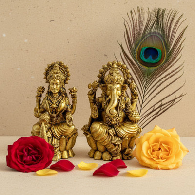 NESTALNOCK Decorative Showpiece  -  6 cm(Brass, Gold)
