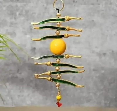 Radhe Nimbu Michi Mazar Battu Decorative Showpiece  -  23 cm(Metal, Gold, Yellow)