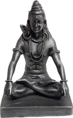 KariGhar ShivJi Idol for Car Dashboard, Home, Puja Ghar, Gifting (6 x 7 x 10 CM) V0022 Decorative Showpiece  -  10 cm(Polyresin, Black)