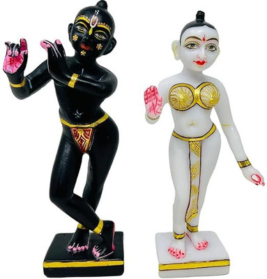 VAMIKA HANDICRAFTS Iskon Radha Krishna Idol Decorative Showpiece  -  22 cm(Marble, Multicolor)