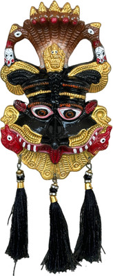 SalvusEstore Narsingh Kirtimukha Wall Hanging Nazar Battu: Ward Off Evil, Invite Blessings Decorative Showpiece - 15 cm(Metal, Black) SalvusEstore Narsingh Kirtimukha Wall Hanging Nazar Battu: Ward Off Evil, Invite Blessings Decorative Showpiece - 15 cm(Metal, Black)