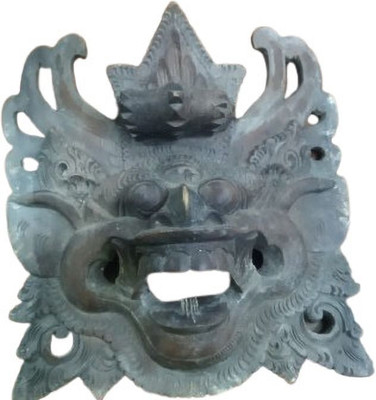 Rk Associate 22CM TEAKWOOD YAZHI Decorative Showpiece  -  22 cm(Wood, Black)