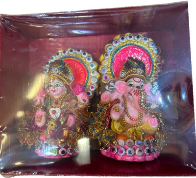 Signature Laxmi Ganesh Murti for Diwali 6 Inches Decorative Showpiece  -  18 cm(Ceramic, Multicolor)