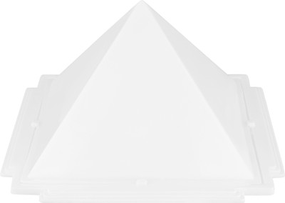vastu-vigyan Vastu White Pyramid 3 Layer White Pyramid/ Vastu Pyramid Decorative Showpiece  -  13 cm(Plastic, Clear)