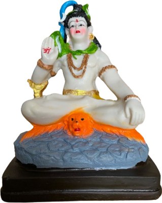 Digital Comm Adiyogi Shiva 8.5 Inch GANGA Flowing Idol For Home Office Pooja Decorative Showpiece  -  22 cm(Resin, Multicolor)