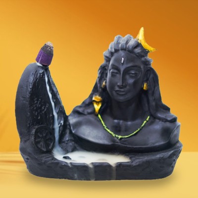 JMD Creation Shiv Shankar Bholenath Smoke Backflow fountain Waterfall Decorative Showpiece  -  9 cm(Polyresin, Black)