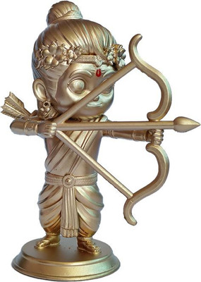 Prasanth Perumal Sree Ramar Idol 3D Model - 5 inch Height, 3D Printed Resin Decorative Showpiece  -  12.7 cm(Resin, Gold)