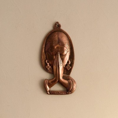 GIFTCITY Welcome Lady Portrait Wall Hanging Showpiece Decorative Showpiece  -  2 cm(Brass, Copper)