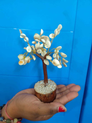 VSP VASTU SAMADHAN VSP VASTU SAMADHAN - 17 Gomti Chakra Tree for good luck and prosperity Decorative Showpiece  -  18 cm(Crystal, Multicolor)