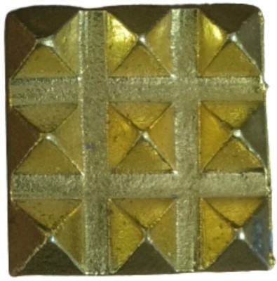 ShivShanti Gold 9 Wish Pyramids on Plate Door Sticker for Vastu Dosh Nivaran Decorative Showpiece  -  0.5 cm(Metal, Gold)