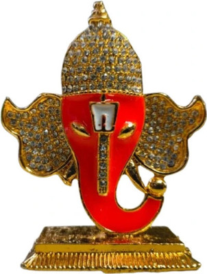KAPRAK LOARD SHRI GANESHA IDOL FOR CAR DASHBOARD Decorative Showpiece  -  7 cm(Metal, Gold)
