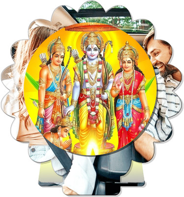 GiftsRange Ram Darbar Car Dashboard Idol Silver Shining Decorative Showpiece  -  8 cm(Plastic, Silver)
