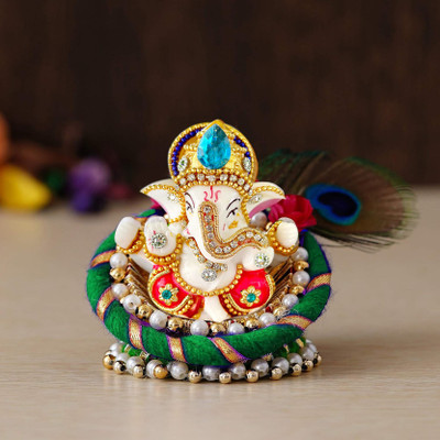 UniqueArt Bangle1Gan Decorative Showpiece  -  3 cm(Resin, Multicolor)