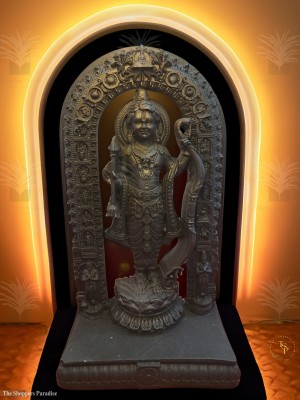 The Shoppers Paradise Ram Lalla Idol Murti for Home,Decoration Gift Height 7 Inch Decorative Showpiece  -  18 cm(Polyresin, Black)