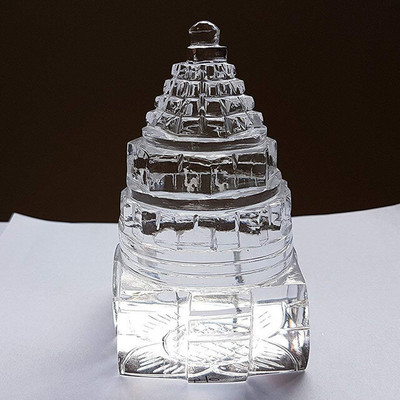 SS Murti Natural 20-30g Sphatik Shree Yantra , Crystal Shree Yantra, Shri Laxmi Crystal Yantra(Pack of 1)