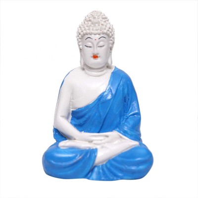 GOLDILUXE Gautam Buddha Idol Statue for Home / living room / study room / Gifting items Decorative Showpiece  -  12 cm(Polyresin, White)