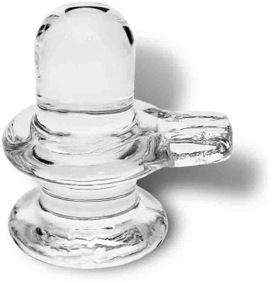 sanskaari Crystal Shivling for home Pooja / 150 gm / transparent shivling Decorative Showpiece  -  6 cm(Crystal, Clear)