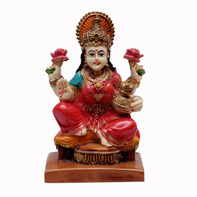 SRAK Maa laxmi ganesh marble idol approx 6inch Decorative Showpiece  -  15.24 cm(Marble, Multicolor)