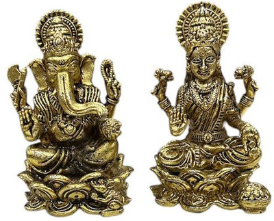 Dhanuka Decorative Showpiece  -  5 cm(Brass, Gold)