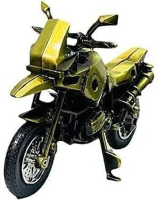 SSCollection Handicraft Ethnic Design Bike Showpieces Metal Figurine Decorative Sculpture Decorative Showpiece  -  12 cm(Metal, Gold)