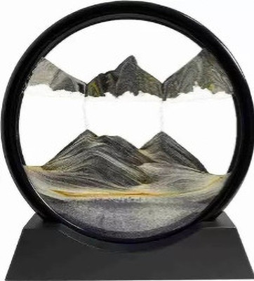 PRANCING UNICORN 3D Moving Sandscape art Decorative Showpiece  -  7 cm(Glass, Grey)
