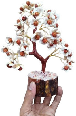 Treemaison Coronating Homes Vastu Crystal Gomti Chakra Tree With Rudraksha (300 Beads) Rudraksh Tree Decorative Showpiece  -  26 cm(Crystal, Multicolor)