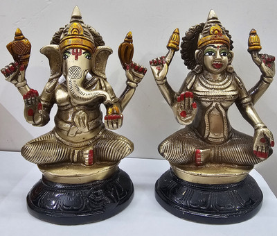 Mridulmetals Decorative Showpiece  -  14.5 cm(Brass, Gold)