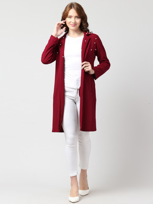 SAKSHI TRADER Embellished, Solid Single Breasted Casual, Party Women Blazer(Blue)