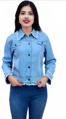 KIRMANI Full Sleeve Washed Girls Denim Jacket