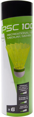 NIMZ Dynamic Plastic Shuttlecock, PSC 100x6, Yellow, Slow, (Set Of 6) Nylon Shuttle Nylon Shuttle  - Yellow(Slow, 75, Pack of 6)