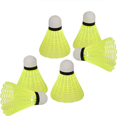 Urban Magic Durable, High-Speed and Precision Play Nylon Shuttle  - White, Green(Medium, 77, Pack of 6)