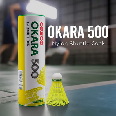 Okara or and OutdShuttlecock For Indooor Badminton Shuttle (Medium, 77, Pack of 6) Nylon Shuttle  - Green(Fast, 79, Pack of 6)