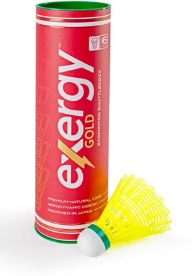 Exergy GOLD Nylon Shuttle - Yellow(Slow, 75, Pack of 6)