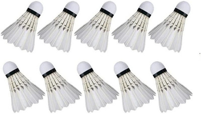 Clarkjan CLK08 feather white shuttle paxk of 10 New Feather Shuttle  - White(Medium, 77, Pack of 10)