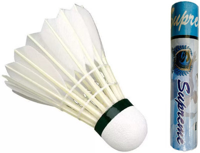 Supreme Trading SUPREME FEATHER Feather Shuttle  - White(Medium Fast, 78, Pack of 10)