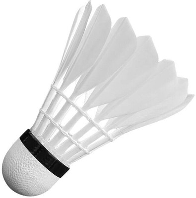 Sporty SN Badminton Shuttlecock Feather Shuttle  - White(Medium, 77, Pack of 10)