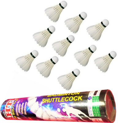 EVERSUN SHTL Feather Shuttle  - White(Medium Fast, 78, Pack of 10)