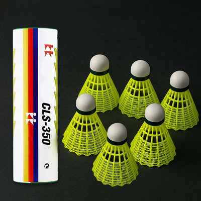 ASPAURA Nylon Shuttlecock | Stable Flight & Fast Recovery (Yellow, Pack of 6) Nylon Shuttle  - Yellow(Fast, 79, Pack of 6)