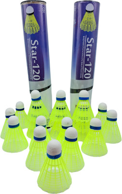 NV COLLECTION Nylon Shuttle1-Badminton Plastic Shuttlecocks Pack of 10 Plastic Shuttle  - Multicolor(Medium, 77, Pack of 10)