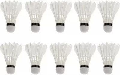 Clarkjan Best qality feather shuttle New Feather Shuttle  - White(Medium, 77, Pack of 10)