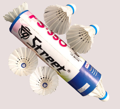 F9 STREET FS-350 Feather Shuttle  - White(Medium Fast, 78, Pack of 6)