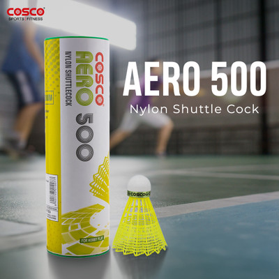 COSCO Aero 500 Nylon Shuttle  - Yellow(Fast, 79, Pack of 6)