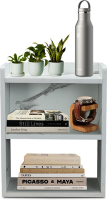 SearchForMerch Bed side table mate White Engineered Wood Bedside Table(Finish Color - White, Pre-assembled)